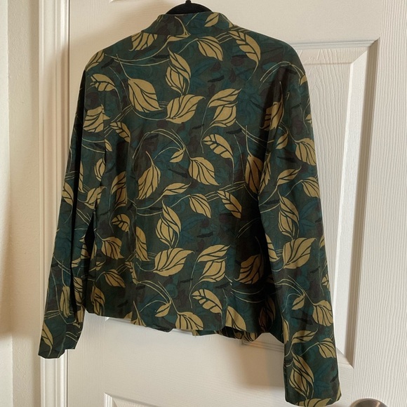 Requirements Leaf print Women's Jacket size large - Picture 5 of 6